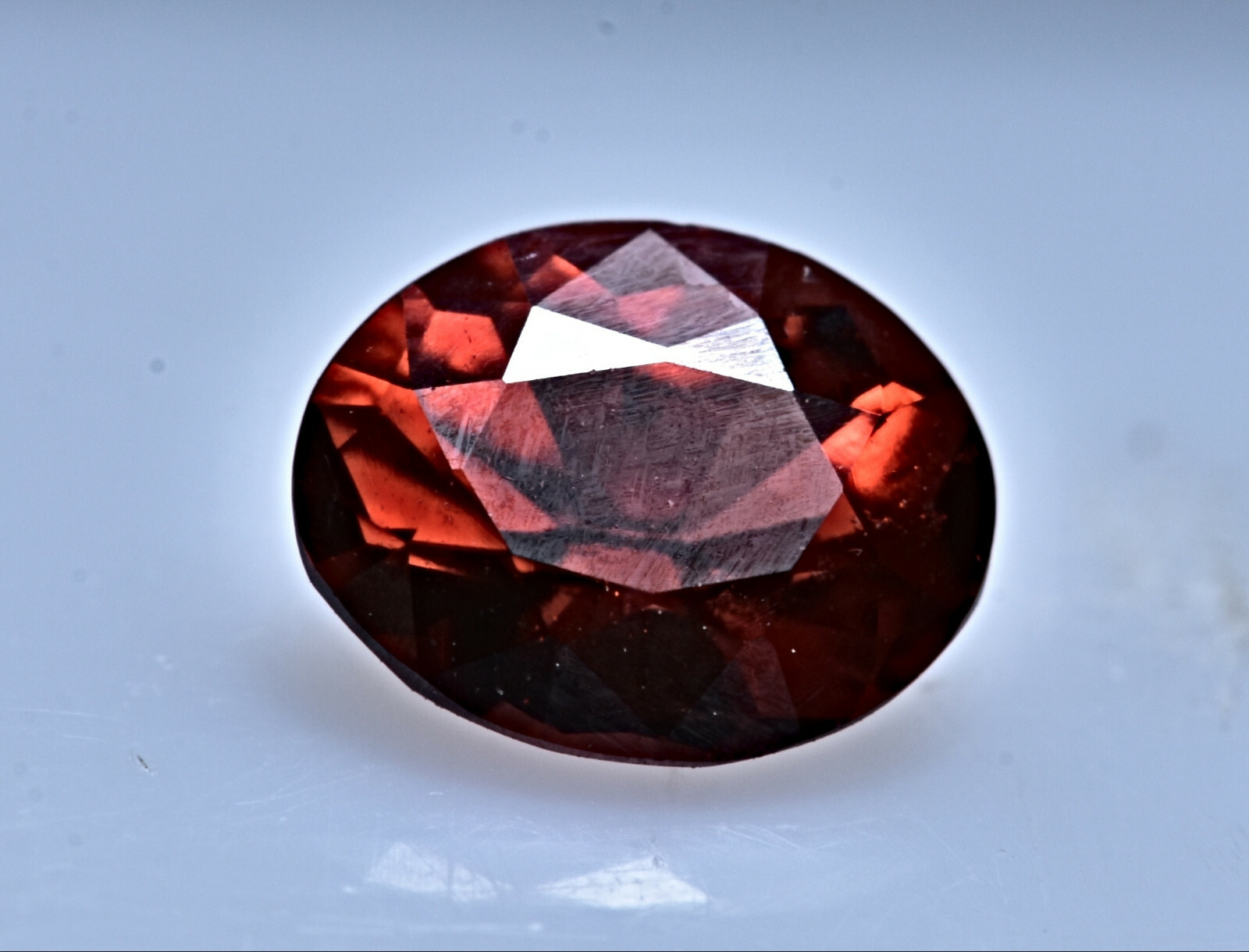 0.70 Carat Superb Transparent Oval Faceted Garnet Gemstone