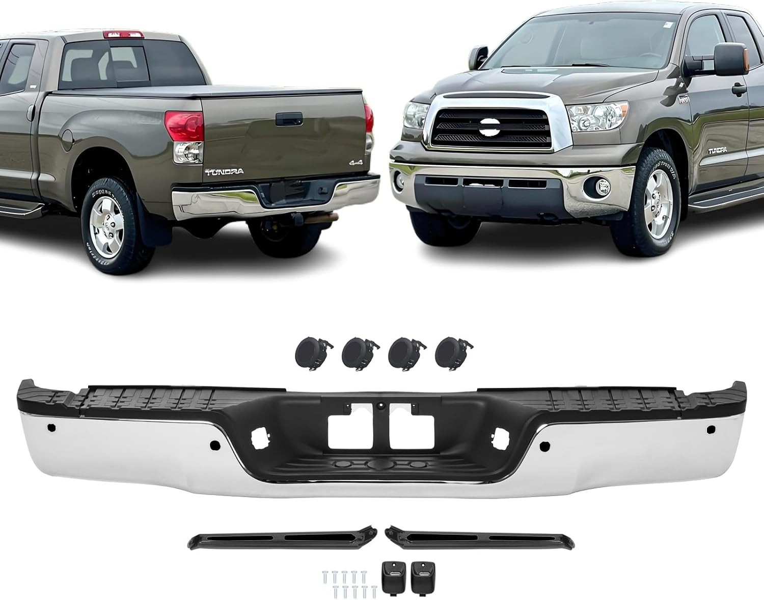 Rear Bumper Assembly Replacement for 2007-2013 Toyota Tundra Fits With or Withou