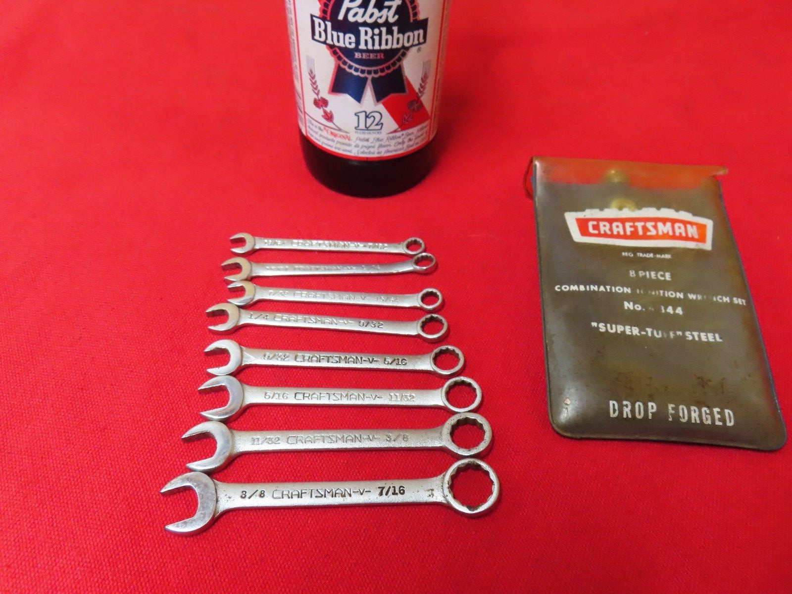 Craftsman Comb.Ignition Wrenches,8pc,Vtg,-V- Logo,Satin,USA~NICE 🤠🤠🤠CM7.20.24