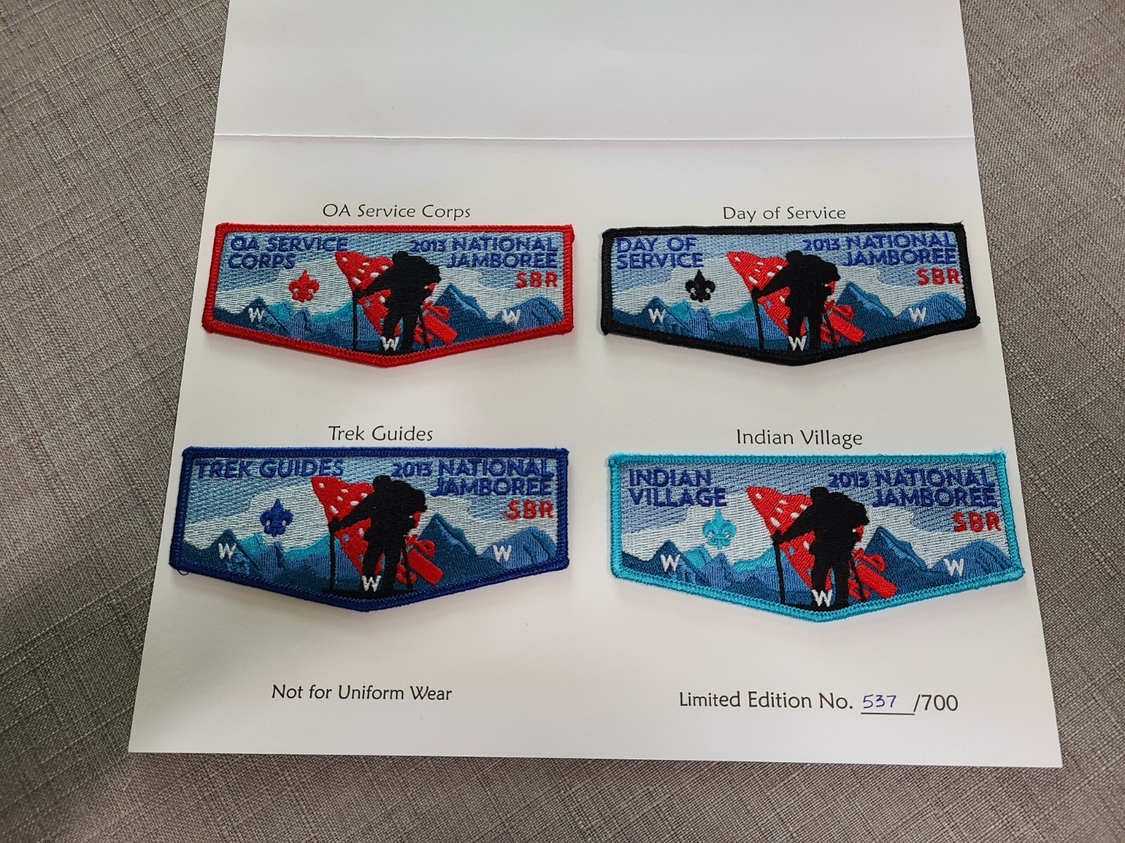 2013 National Jamboree OA Endowment Flap Set OA / BSA 2013 National Jamboree OA Endowment Flap Set OA / BSA