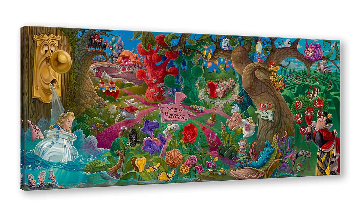 Disney Fine Art Treasures On Canvas-Wonderland-Alice In Wonderland- Jared Franco