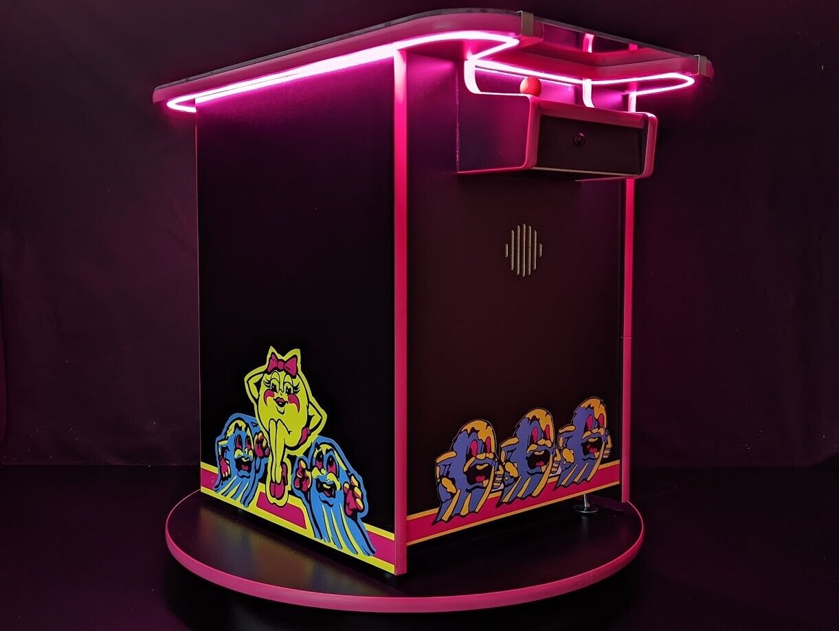 🍒 Ms. Pac-Man cocktail NEON arcade machine (60 Games) 🍒