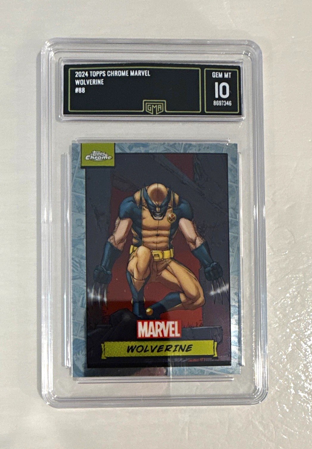 2024 Topps Chrome Marvel Wolverine #88 Graded Gem Mint 10 (GMA)