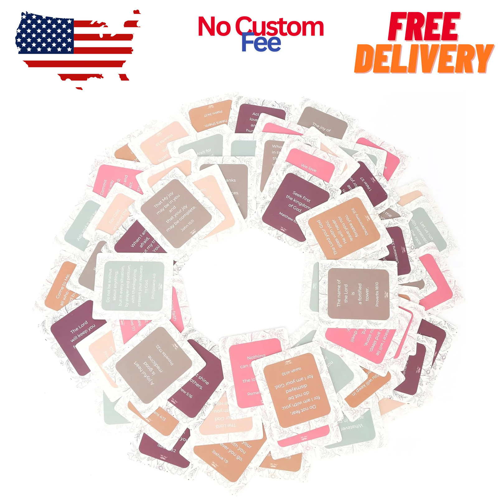 60 Unique Bible Verse Cards Mini Scripture Cards for Men and Women
