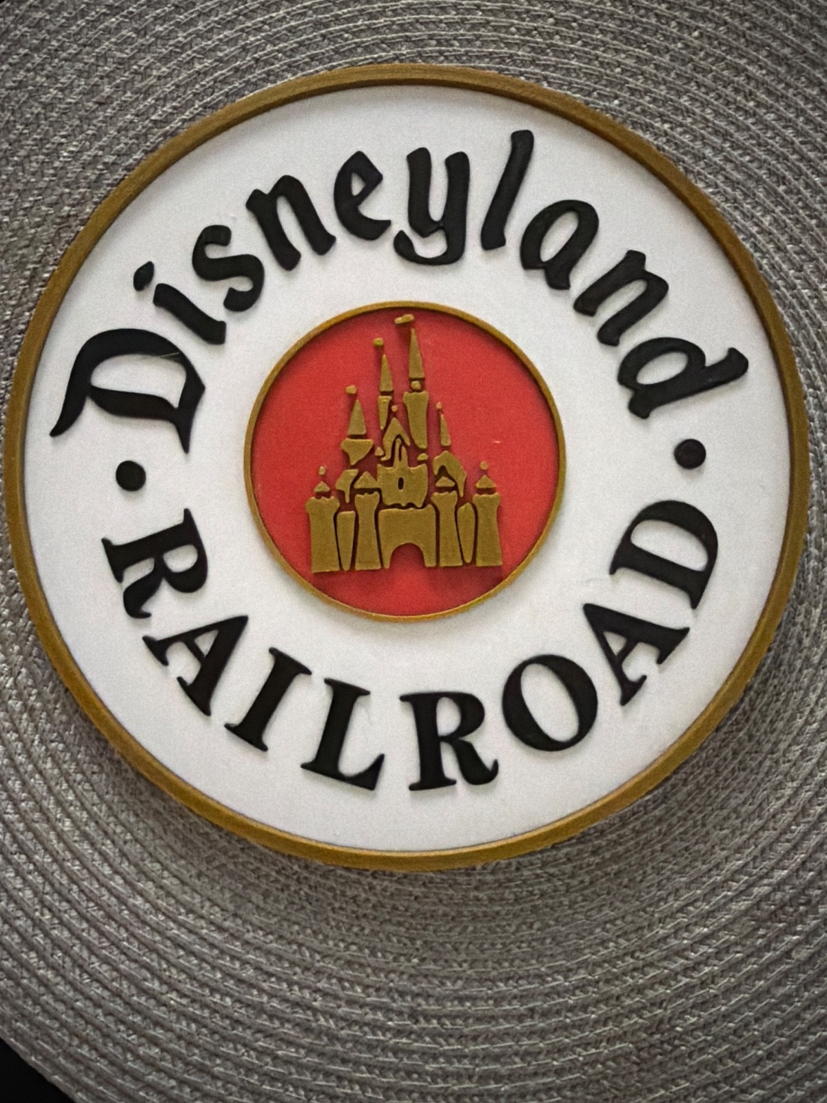 Disneyland Railroad Plaque Sign