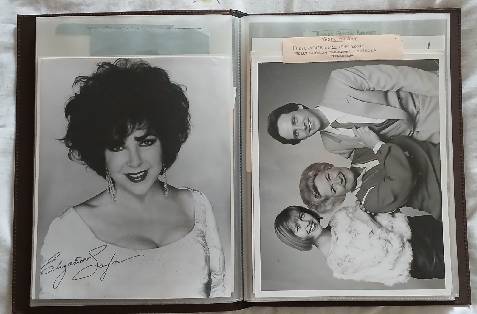 Hollywood / British TV Hand Signed Large Photos /Pages Autographs £1700+