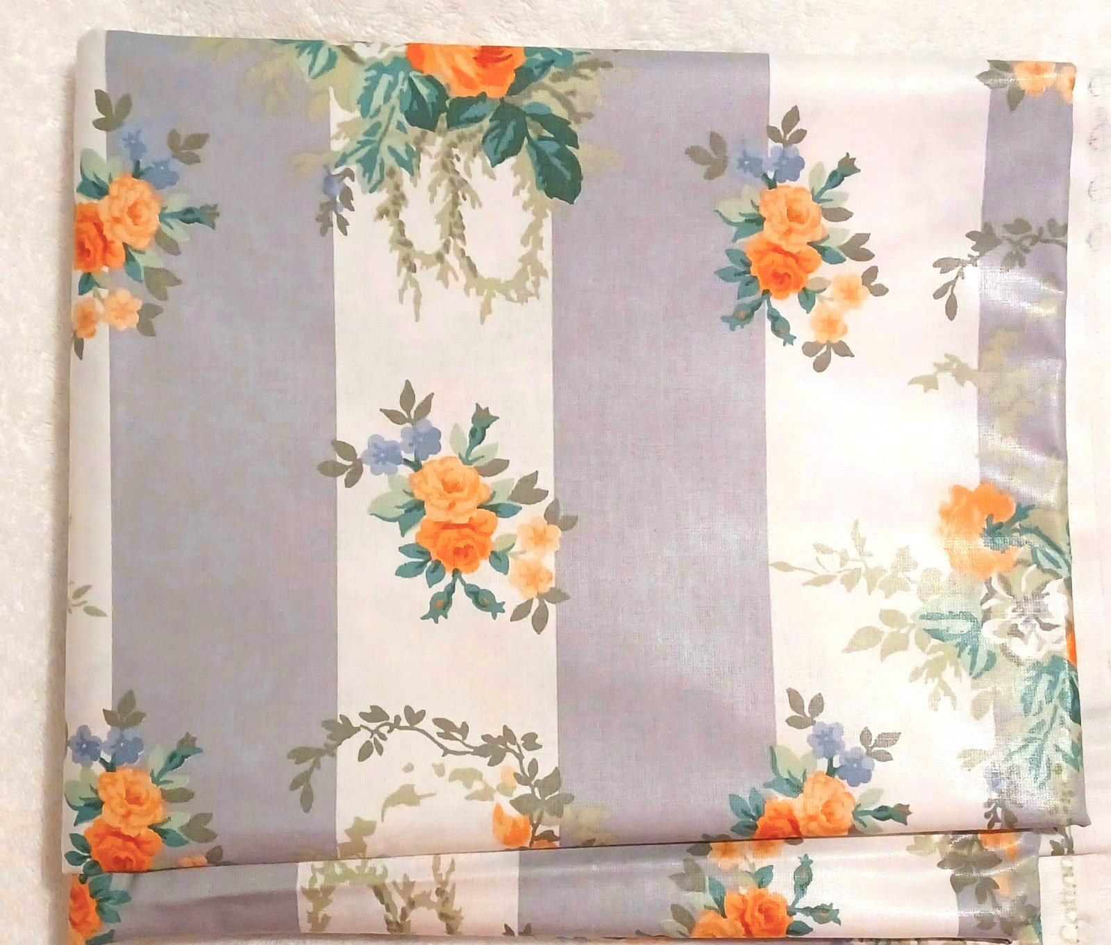 VTG Laura Ashley Isabelle Grey Roses Stripes Chintz Decorator Fabric 4.3 yd x48\ VTG Laura Ashley Isabelle Grey Roses Stripes Chintz Decorator Fabric 4.3 yd x48\