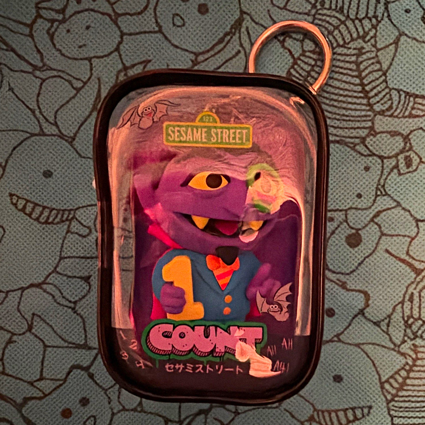Rokimoto x Sesame Street Count von Count Pouch Keychain CHASE