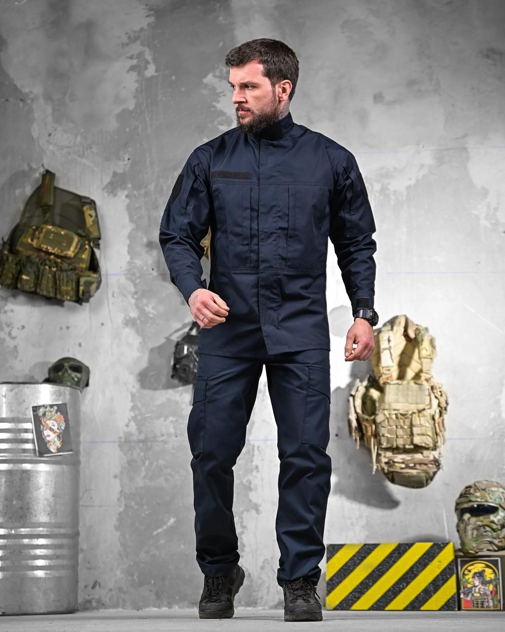 Tactical blue suit, Men\'s summer suit blue, Military blue uniform, oyi scv woq