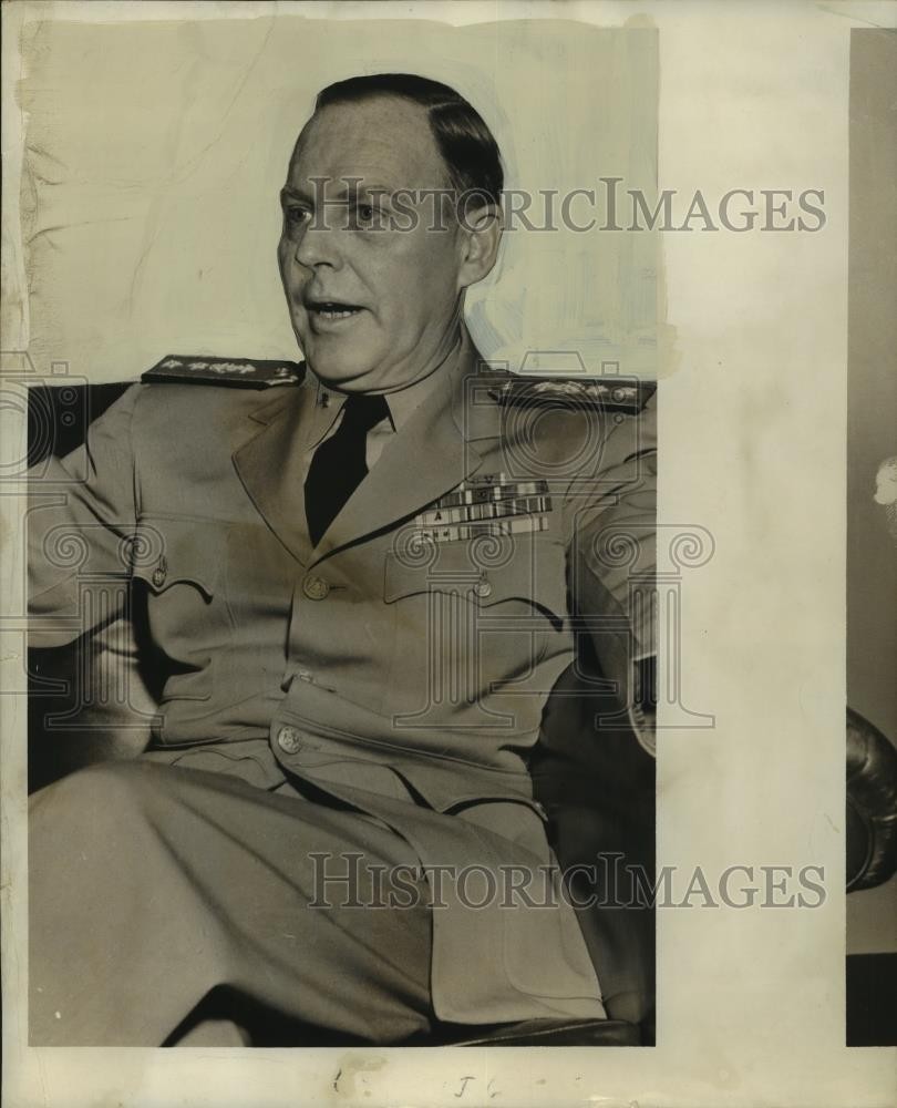1952 Press Photo Admiral Sherman R. Clark - nob04419 1952 Press Photo Admiral Sherman R. Clark - nob04419