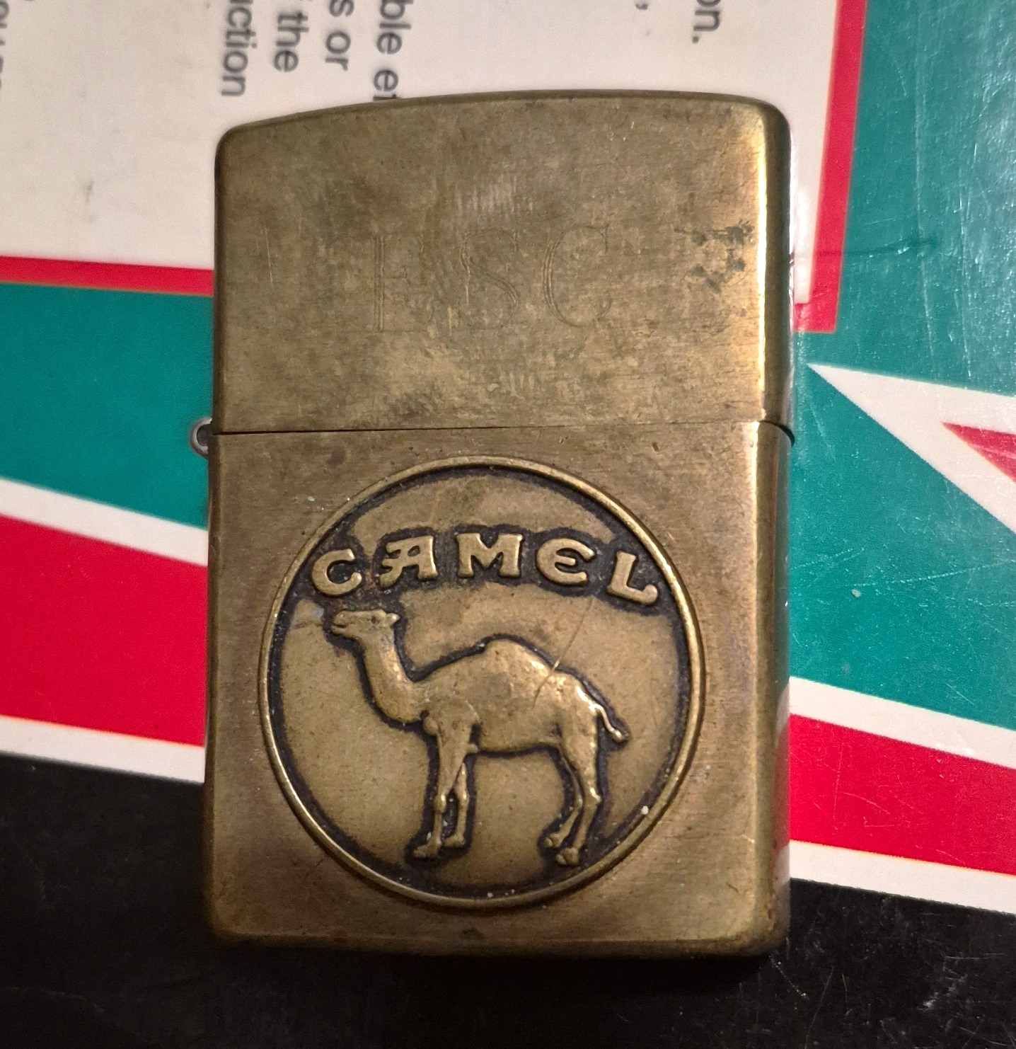 Camel Vintage Brass Tone Flip-Top Collectible Lighter w/ Camel Logo