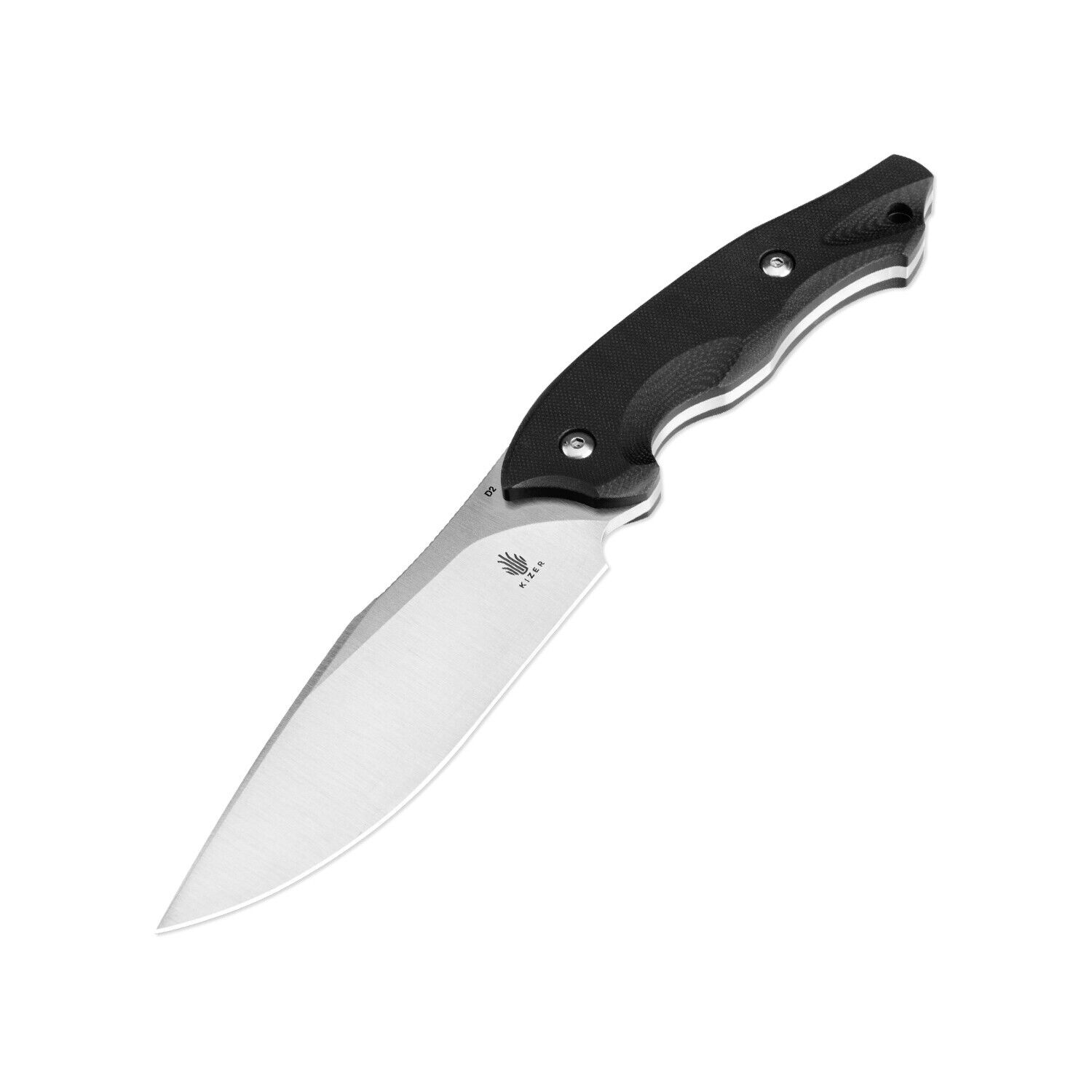 Kizer Magara Fixed Blade Knife, D2 Steel,  Black G10 Handle, 1055A1