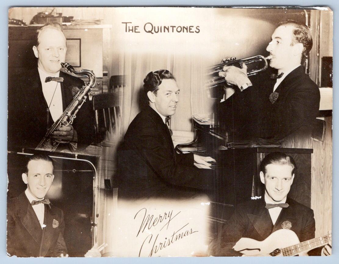 1940-50\'s THE QUINTONES BAND MUSICIANS MERRY CHRISTMAS 4\