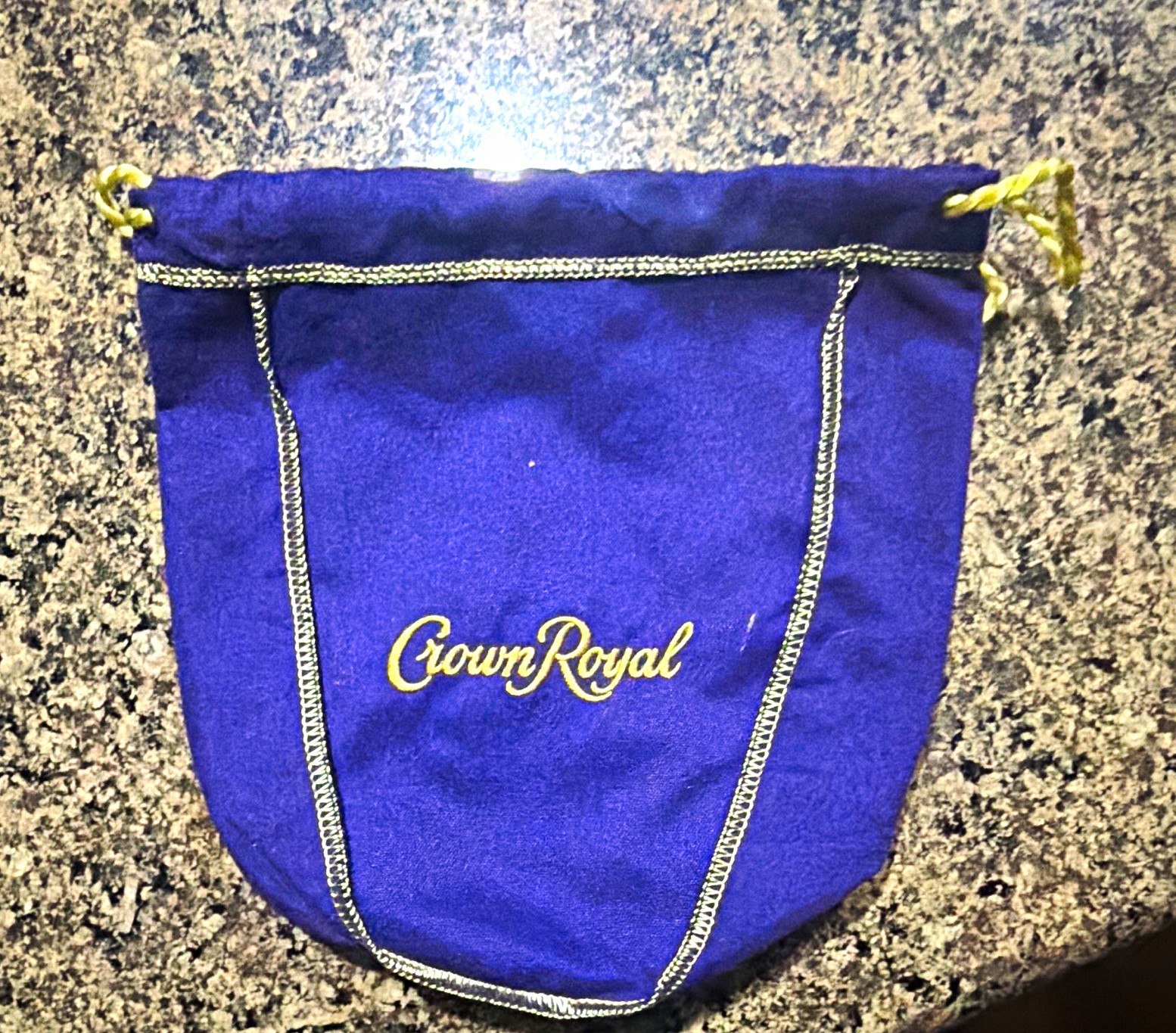 Crown Royal Purple Drawstring Bag Pouch with Gold Logo Distillery Theme