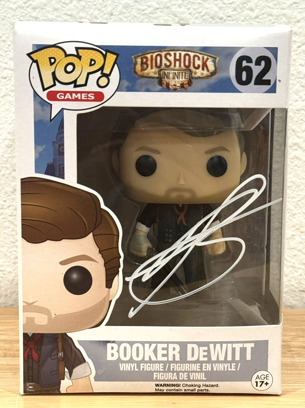 Funko Pop Games Signed Troy Baker BioShock Infinite Booker Dewitt #62 Figure Funko Pop Games Signed Troy Baker BioShock Infinite Booker Dewitt #62 Figure