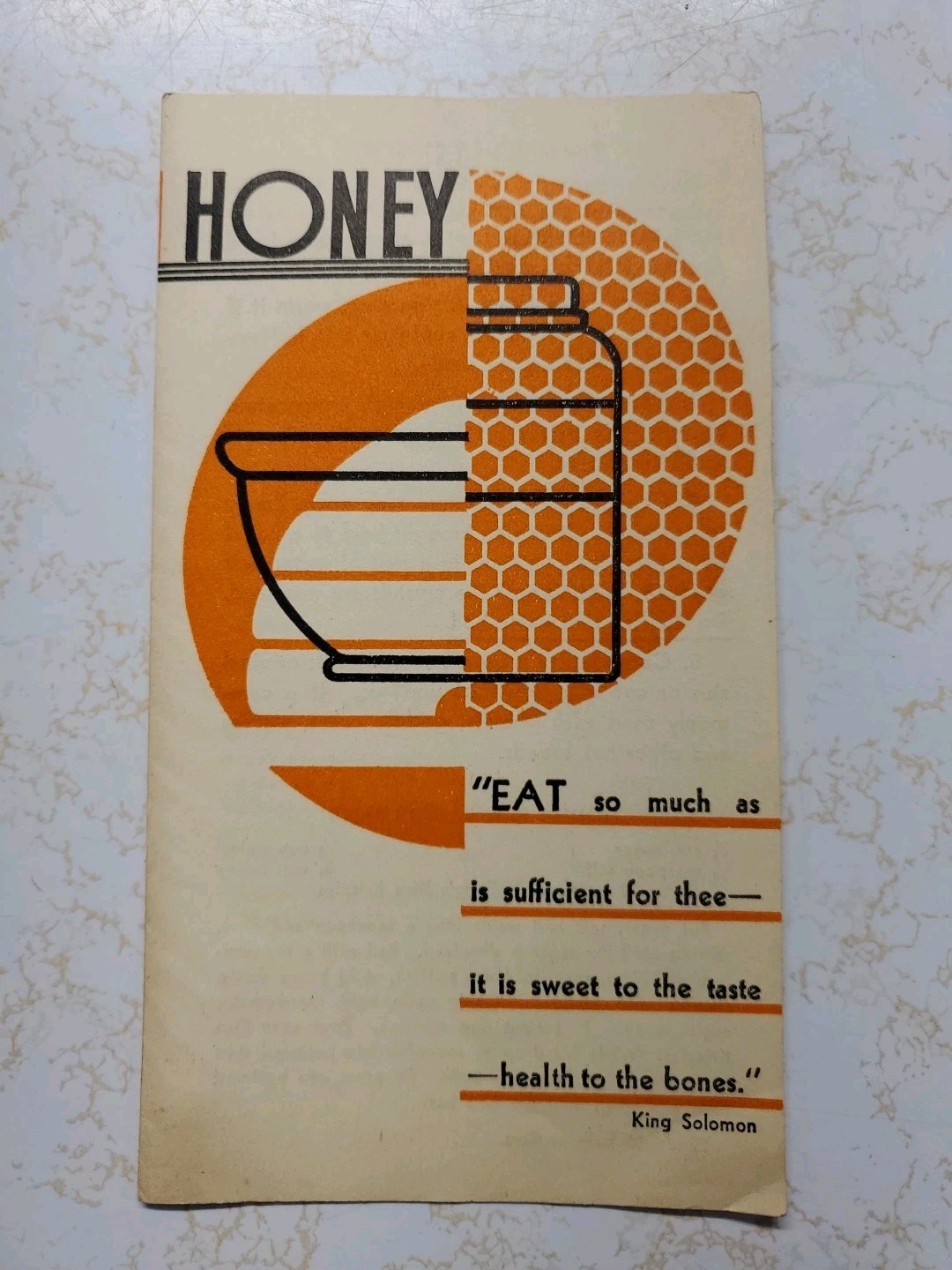 Rare Vintage Honey small 6 Page Recipe Booklet Sponsored by Kellogg\'s