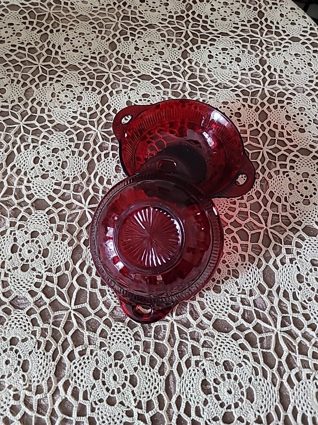 Coronation Royal Ruby Red Berry Bowl ANCHOR HOCKING  