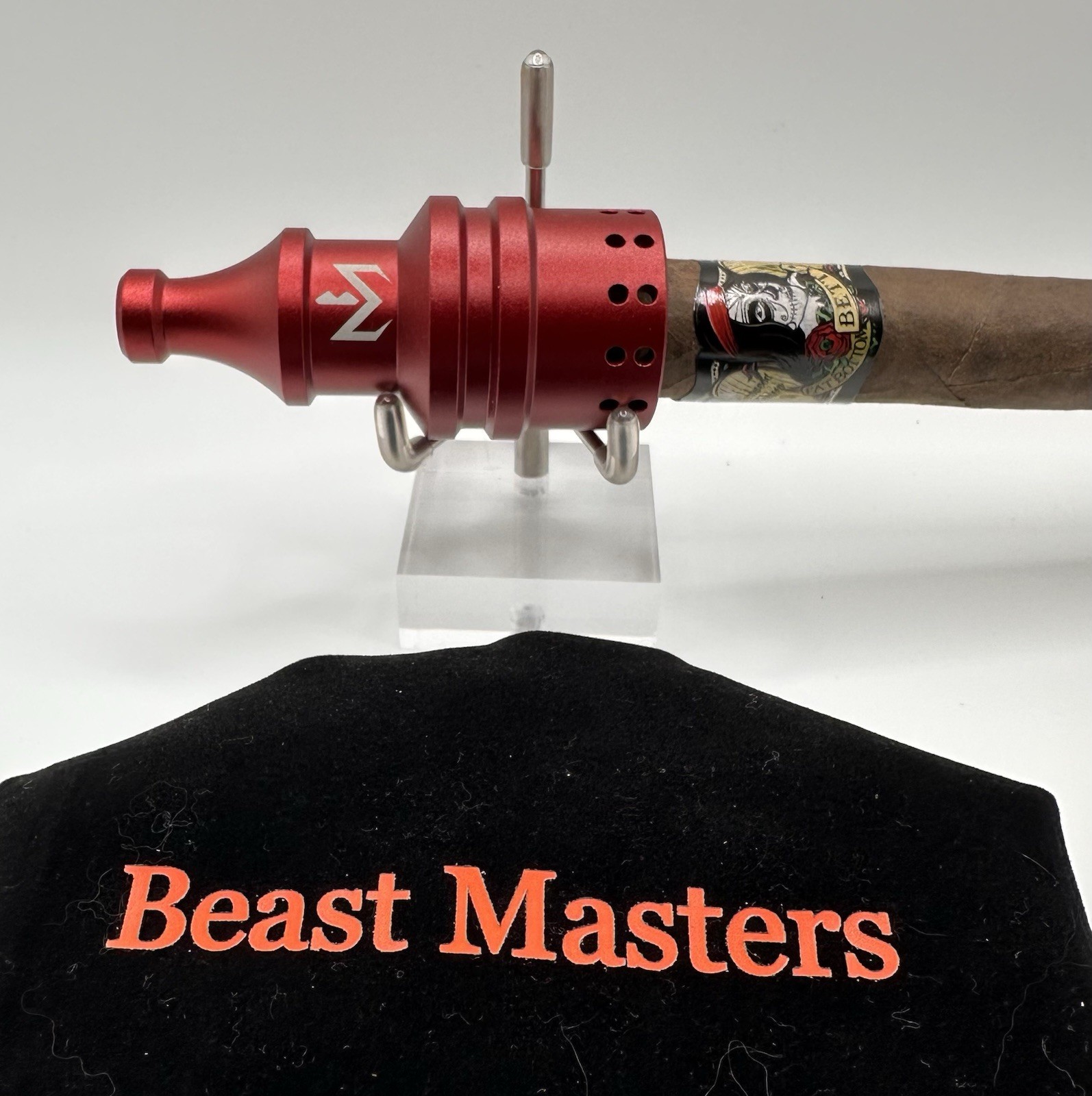 Custom Cigar Mouthpieces, Beast Masters Custom Cigar Mouthpieces, red or blue