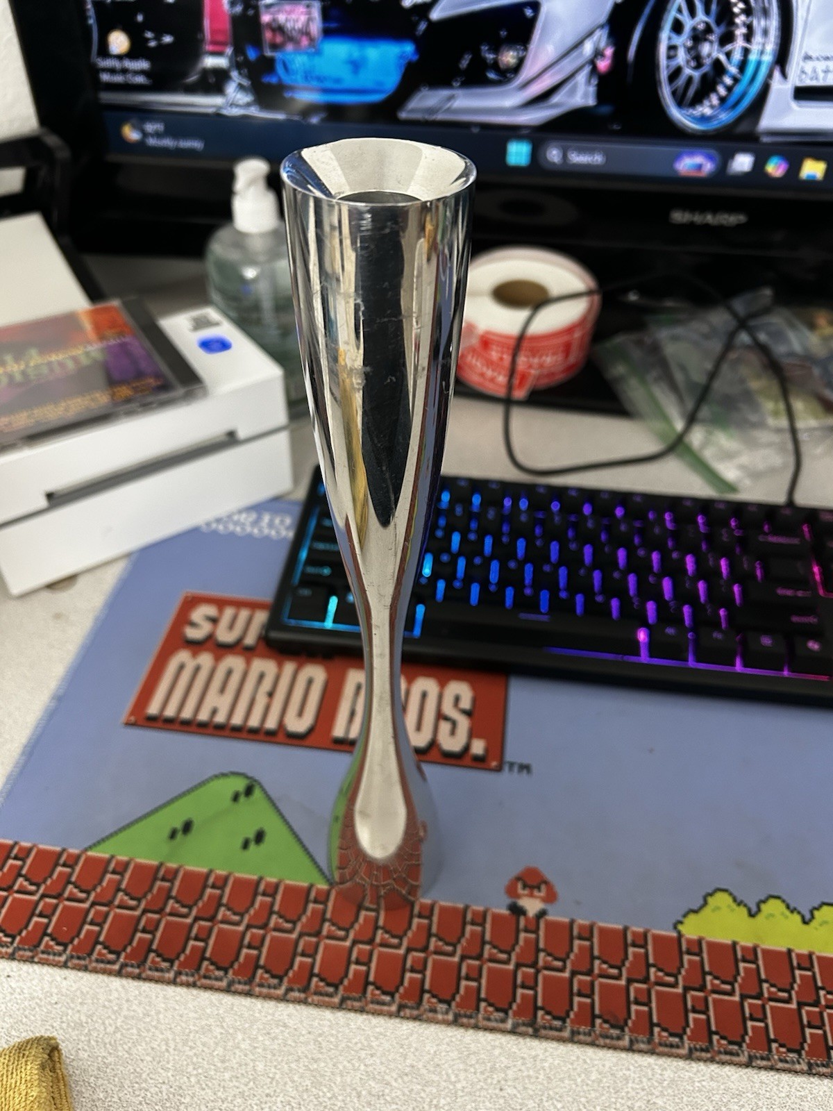 Vintage Nambe Studios Aluminum Alloy Flare Candle Sticks #6031