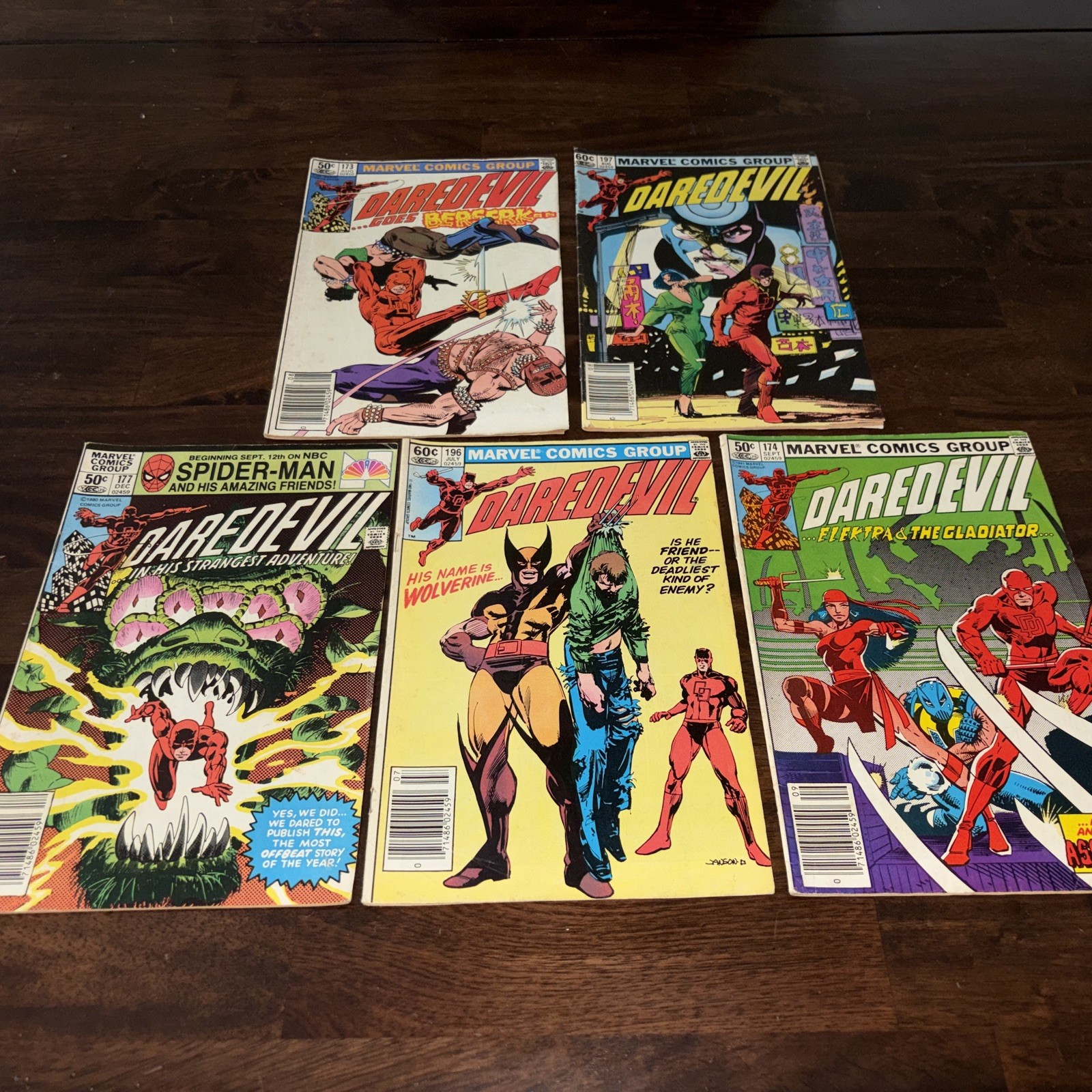 Daredevil #173 #197 #177 #174 #196 Marvel Comics 1983 