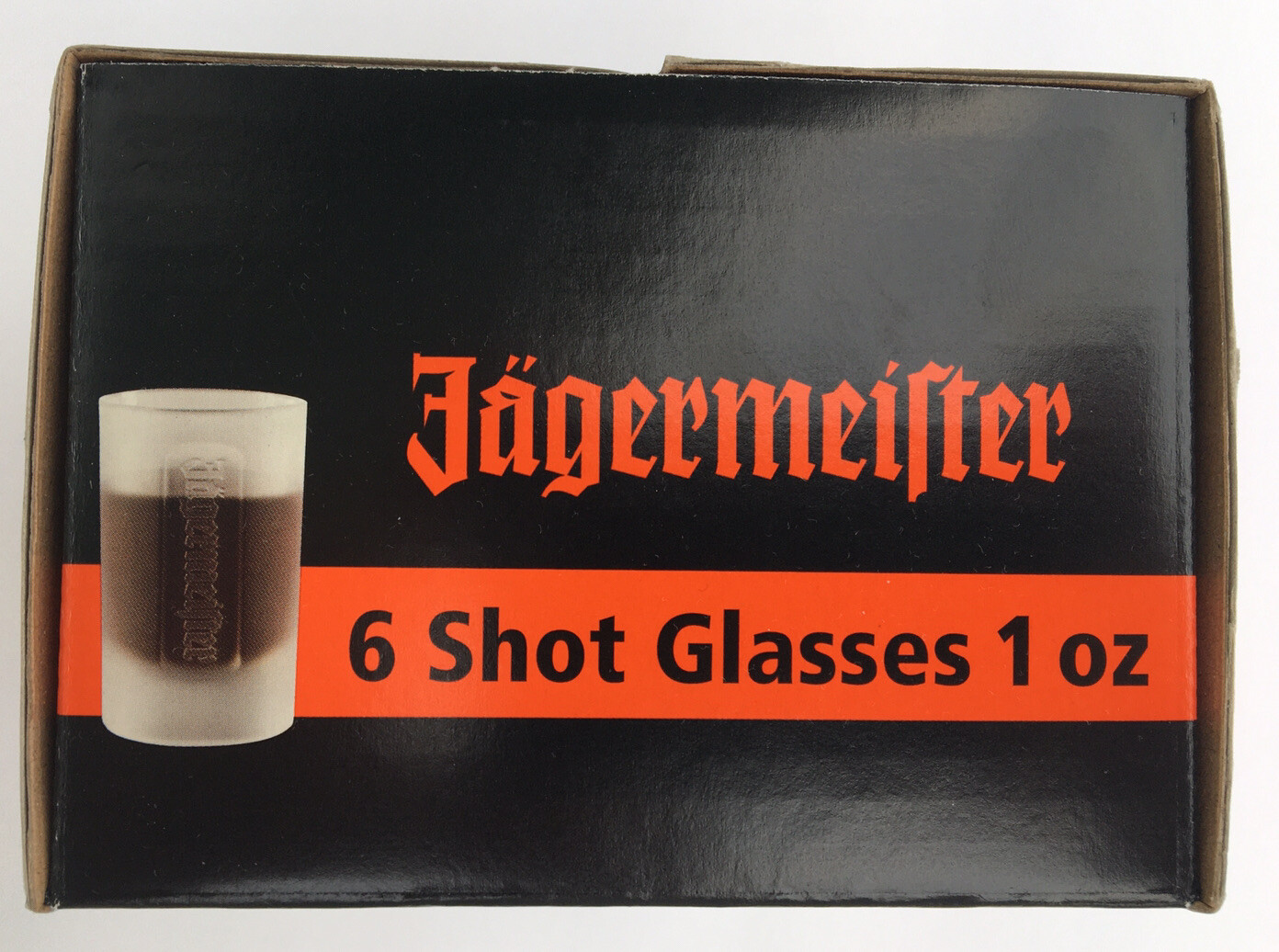 JAGERMEISTER SHOT GLASS SET 6 Jager Shot  Glasses Set GENUINE GERMANY-NEW