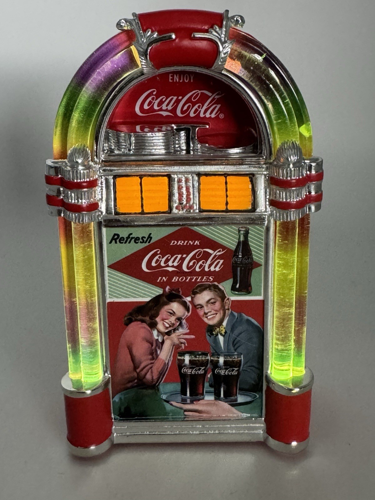 Coca-Cola, Bradford Exchange, Lighted, Musical, Jukebox, 1950s,