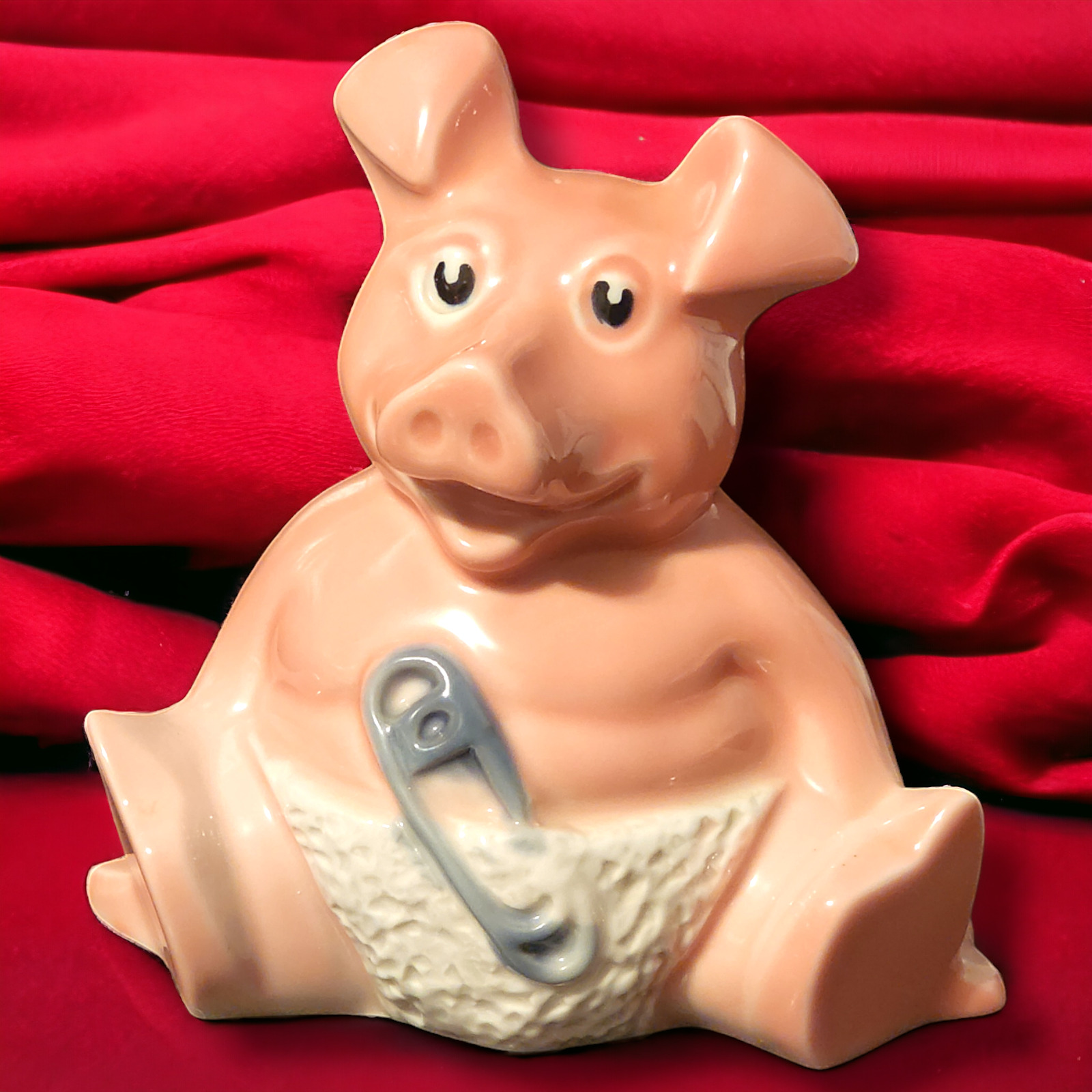 BABY WOODY PIGGY BANK by WADE England Vintage Natwest promo ceramic 
