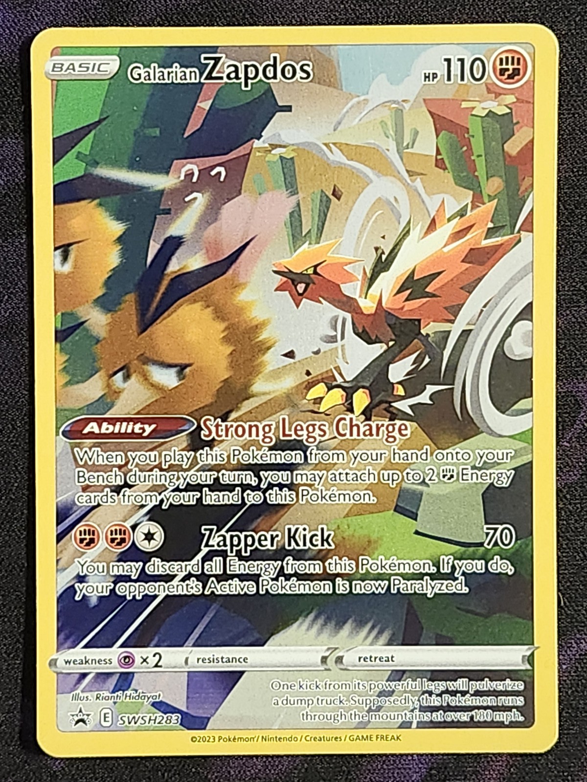 Pokemon Galarian Zapdos SWSH283 Black Star Promo BSP Pokemon Galarian Zapdos SWSH283 Black Star Promo BSP