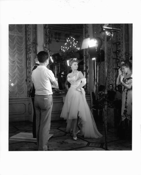 Sophia Loren John Gavin take their places shooting of film A Breat- Old Photo