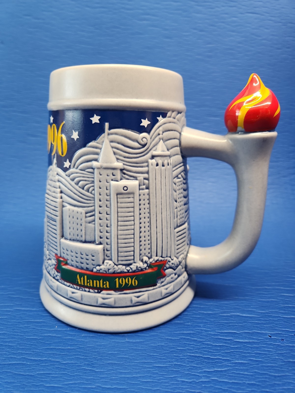 VTG 1996 Budweiser Atlanta Centennial Olympic Games Beer Stein Ceramarte  CS249