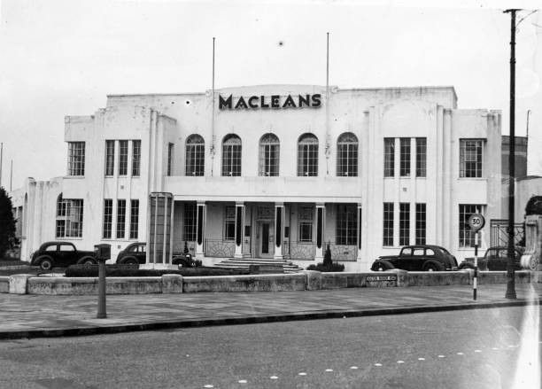 The Art Deco exterior of Macleans factory on Boston Manor Road London Old Photo