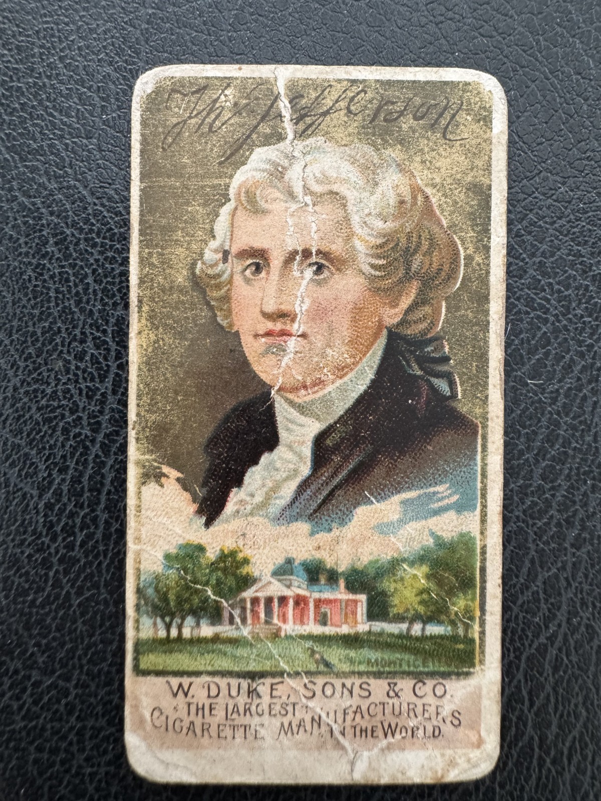 1887 Duke\'s Cigarettes N76 Great Americans Thomas Jefferson in Low Grade Cond