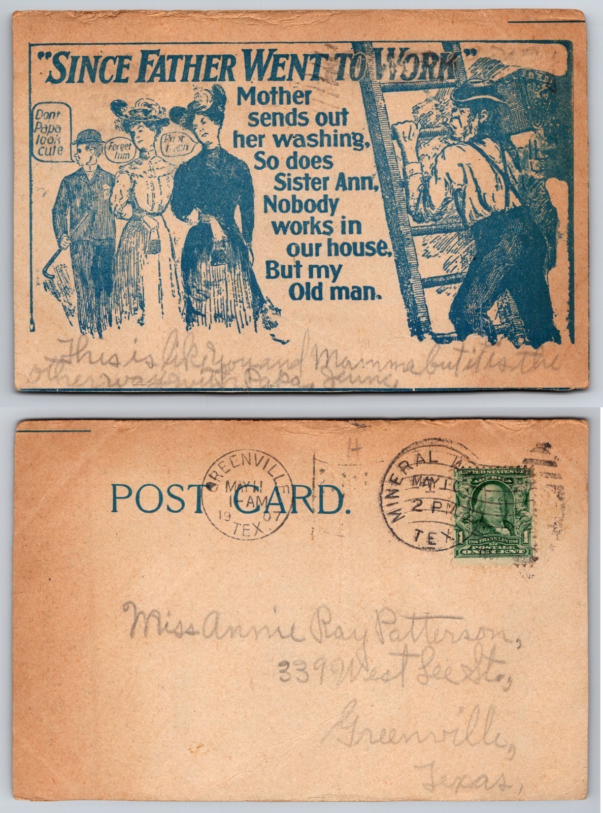 Vintage 1907 Postcard 