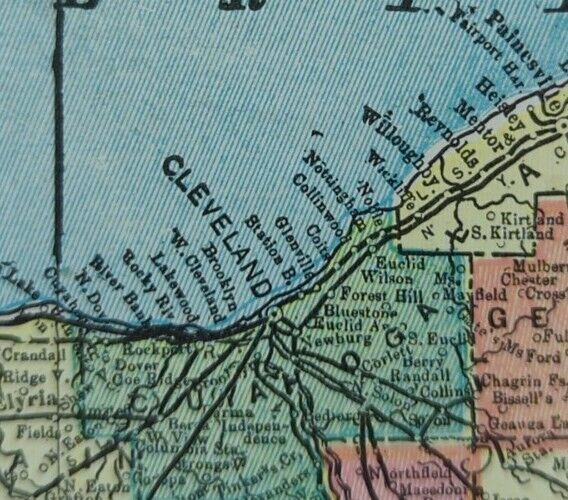 Vintage 1903 OHIO Map 14