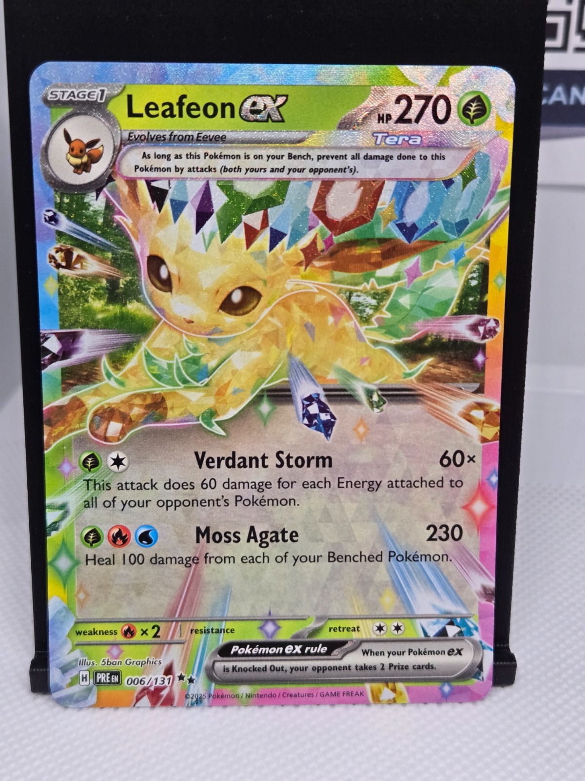Leafeon ex 006/131 - Prismatic Evolutions - Double Rare Holo - NM Leafeon ex 006/131 - Prismatic Evolutions - Double Rare Holo - NM