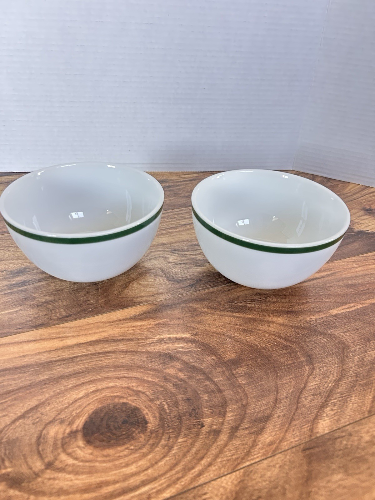 Set of 2 Williams Sonoma Brasserie Green Rim Soup Cereal Bowl Made Japan 5.5”
