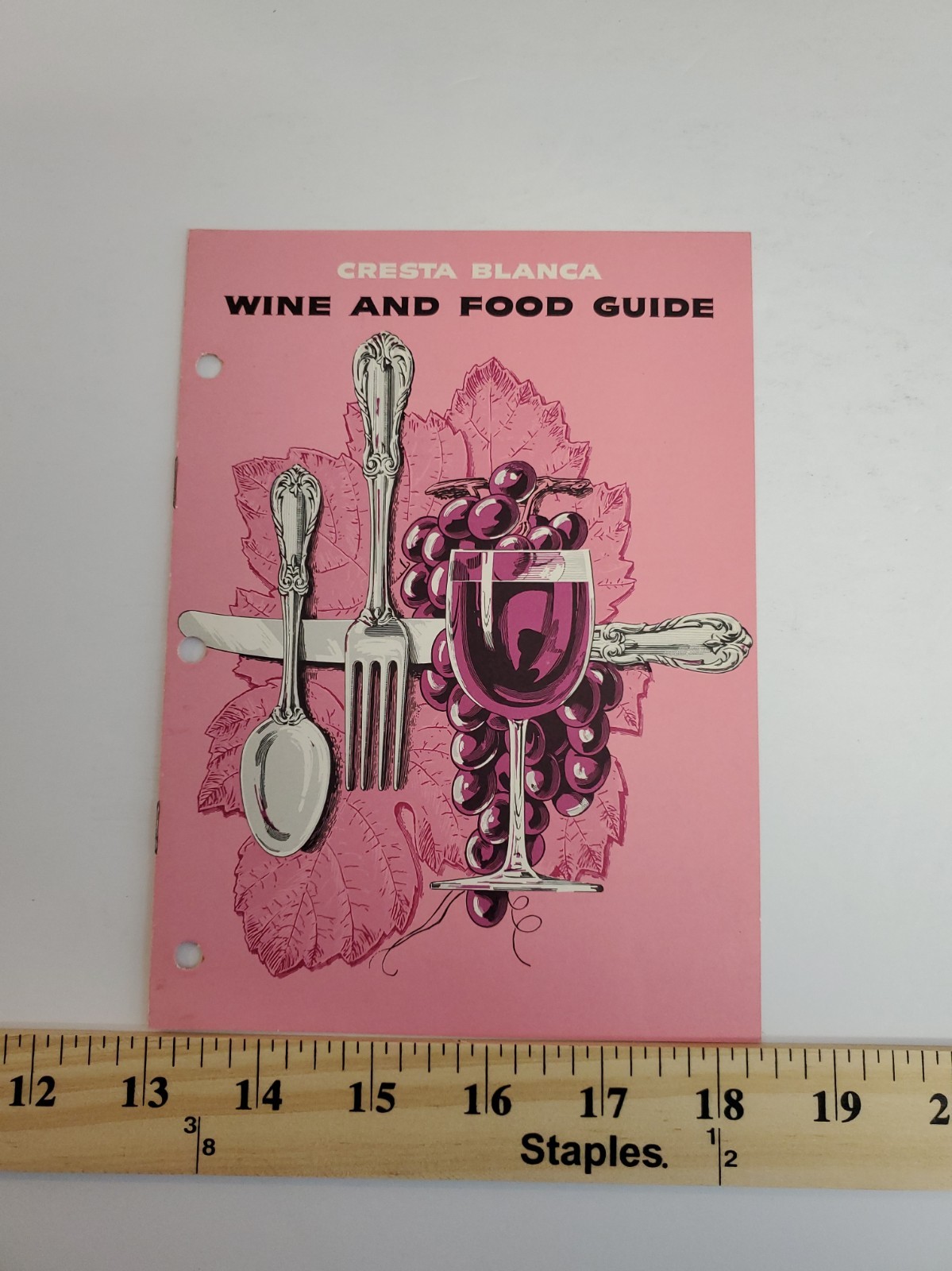 Cresta Blanca Wine and Food Guide Livermore California 1950's Booklet Pamphlet