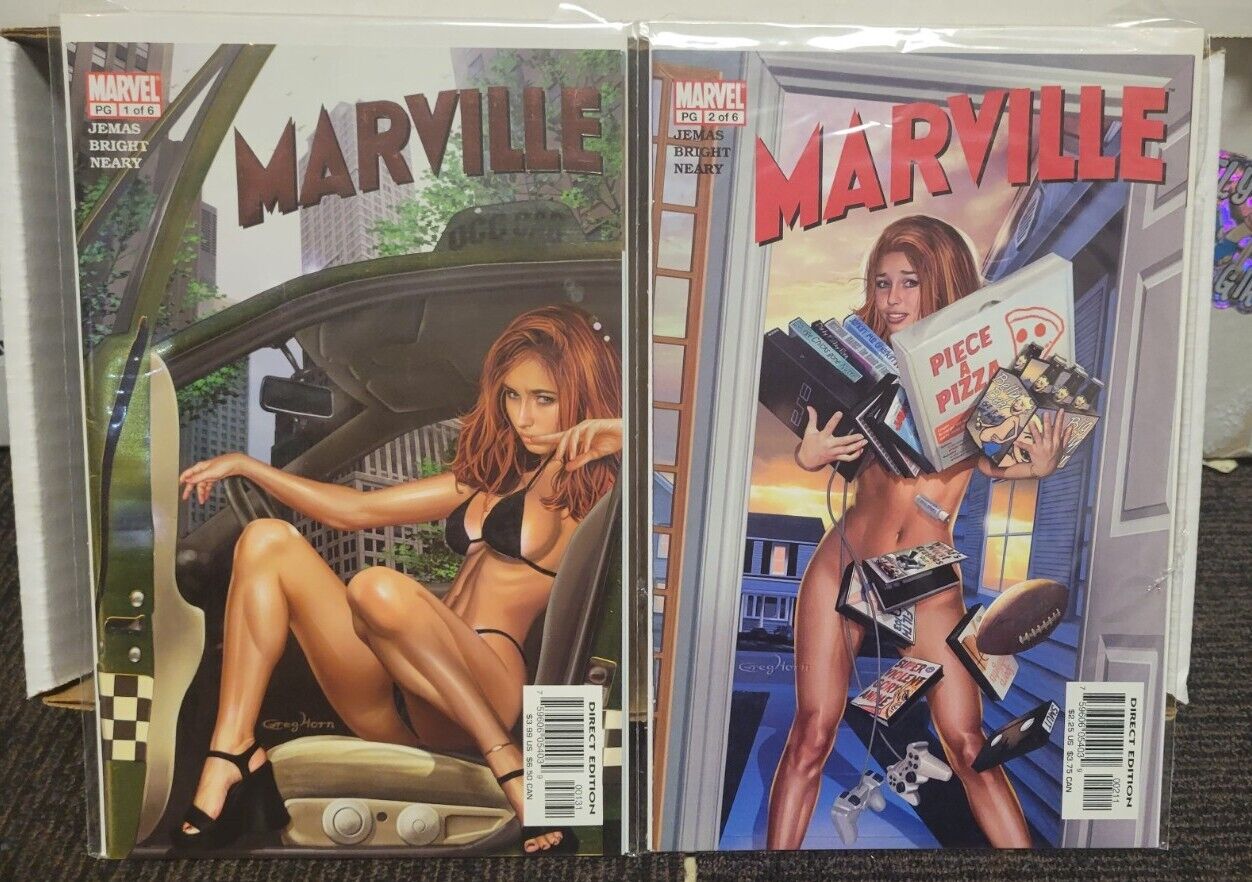 Marville #1 Foil, #2 (Marvel, 2002) Greg Horn