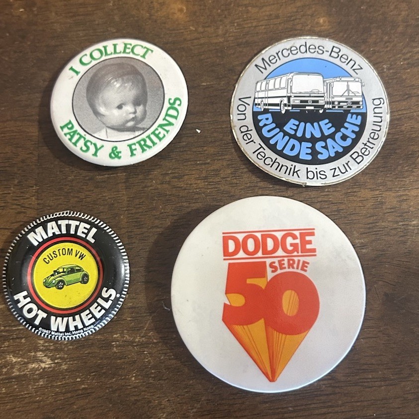 Vintage DODGE Pin, hot wheels pin, Mercedes Benz sticker Vintage DODGE Pin, hot wheels pin, Mercedes Benz sticker