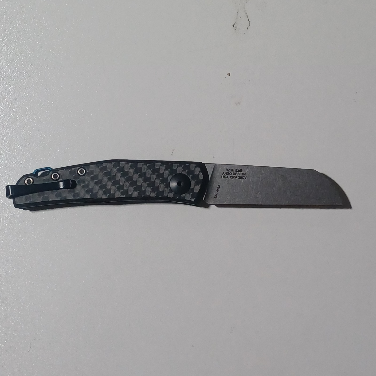 Zero Tolerance 0230 Knife CPM 20CV Carbon Fiber Slipjoint Sheepsfoot