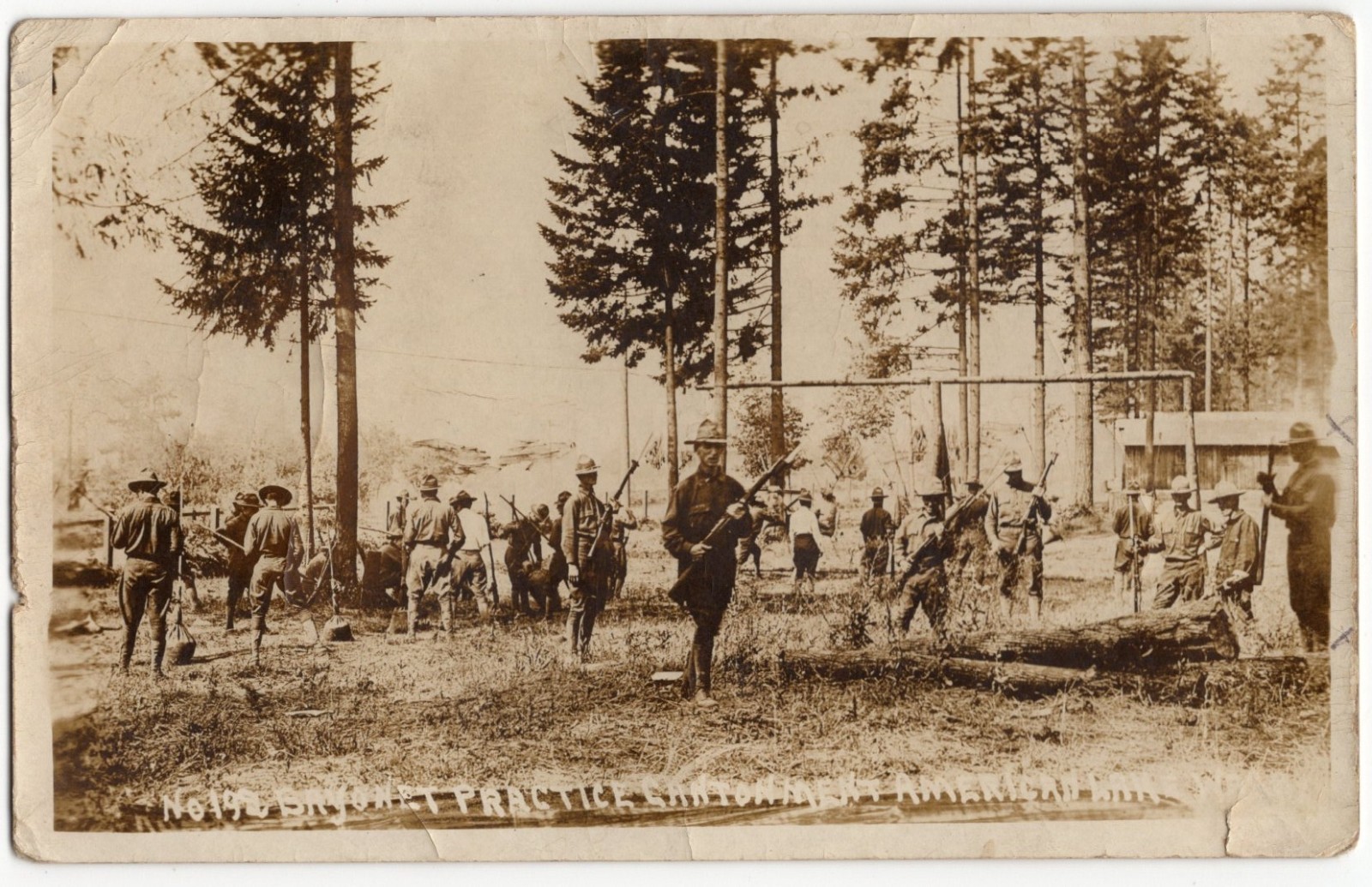 Ca. 1918 Lakewood Washington Camp Lewis WWI RPPC Photo Postcard American Lake