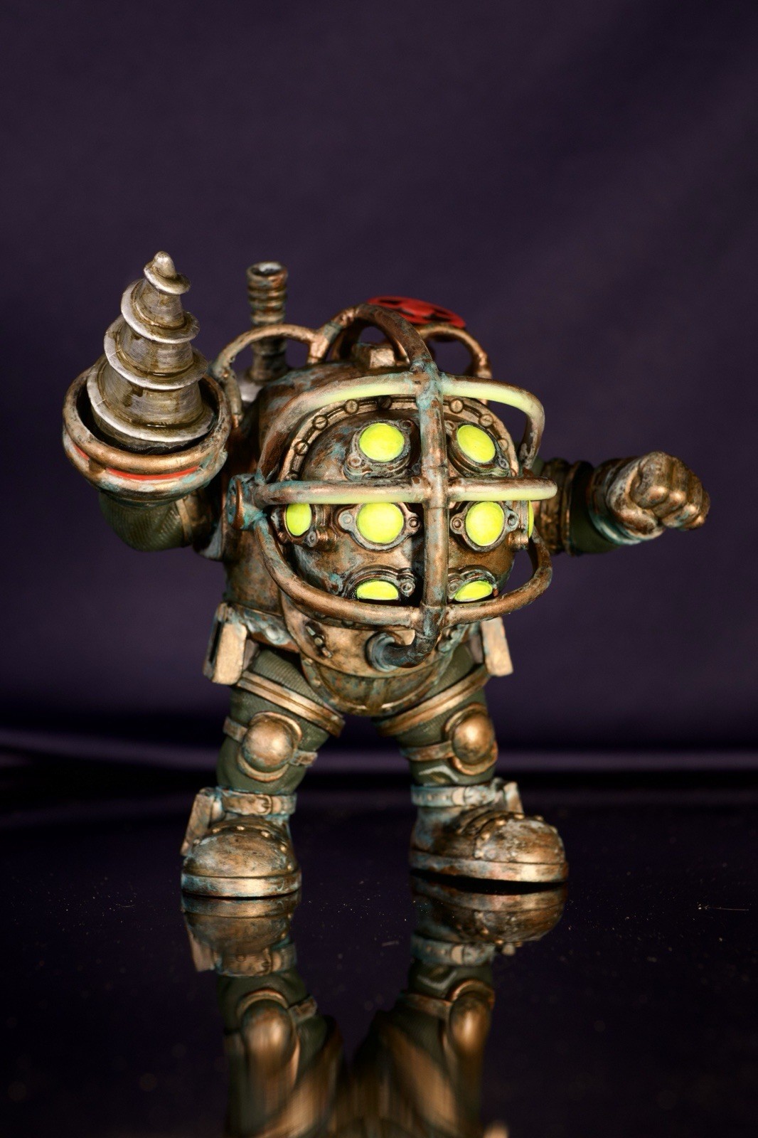 Custom Patina Funko Pop Super 6in BioShock  Bouncer Big Daddy #1145 JxDT Glow