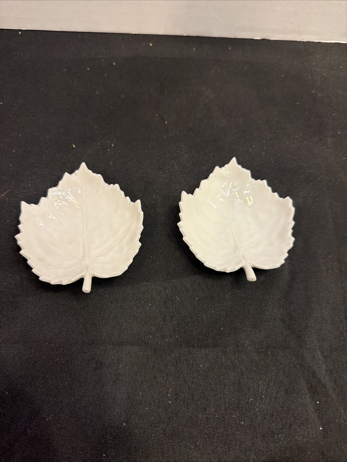 Vintage KPM BUTTER PATS Oak Leaf Shaped