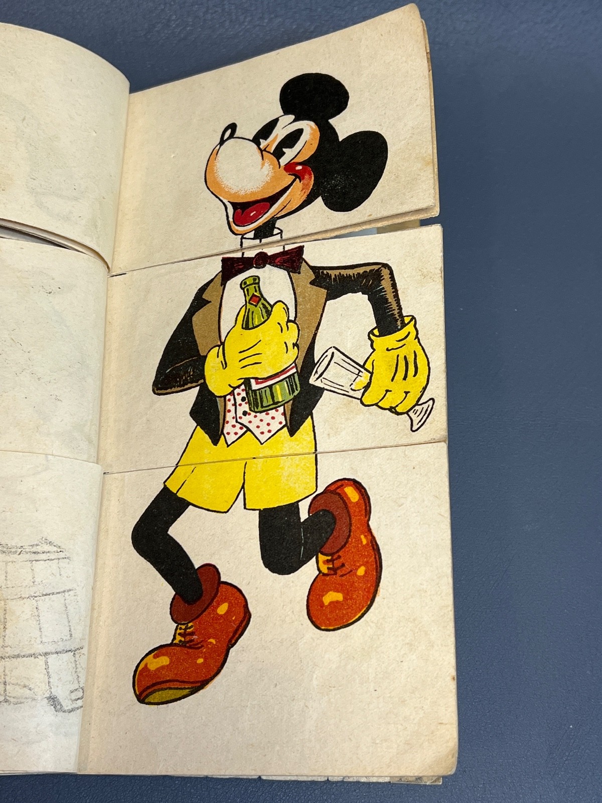 1930 Antique Mix &Match Combination Mickey Mouse Disney Character Book Bulgarian