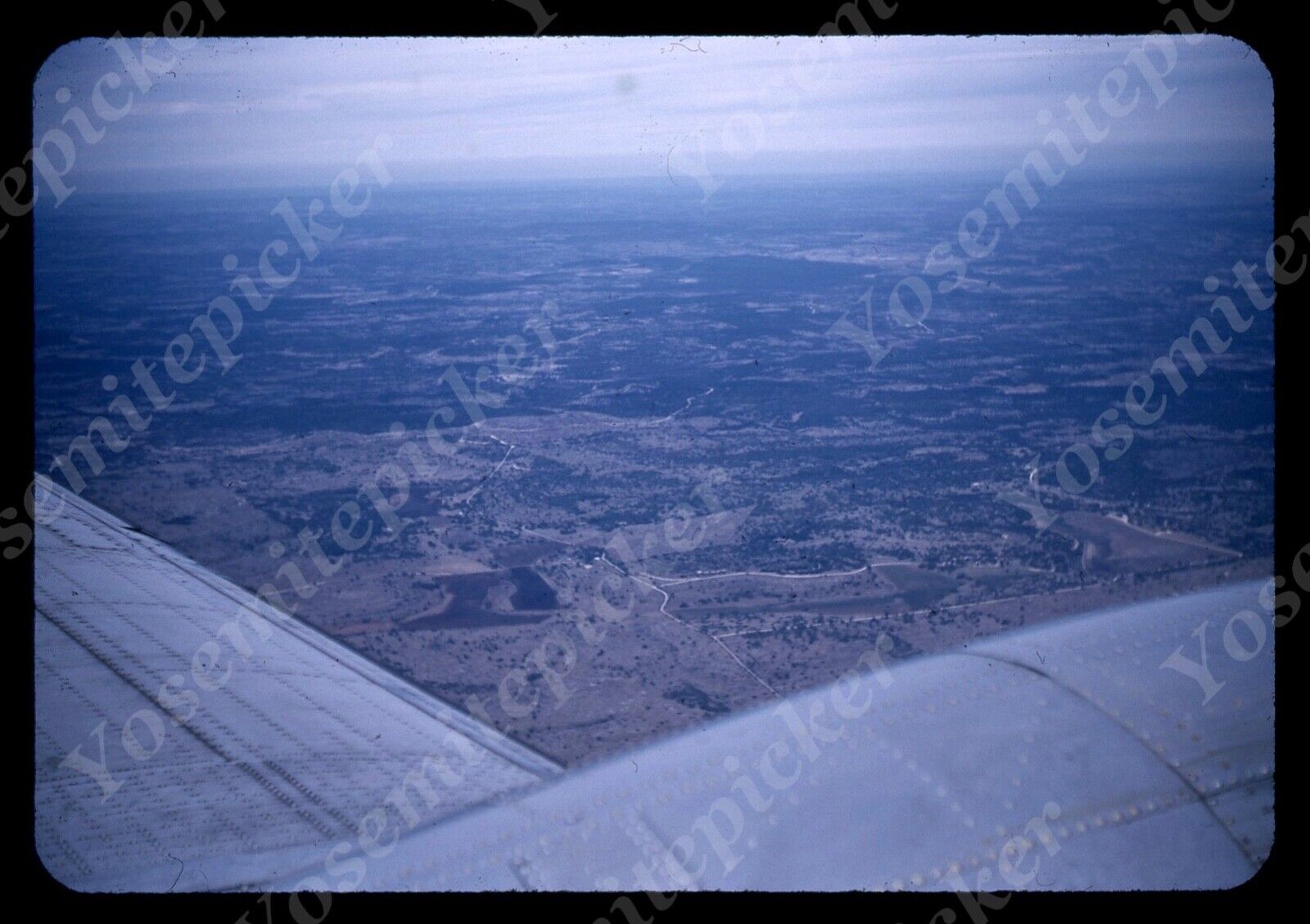 sl78  Original slide 1950’s  Red Kodachrome  Aerial view San Antonio 425a
