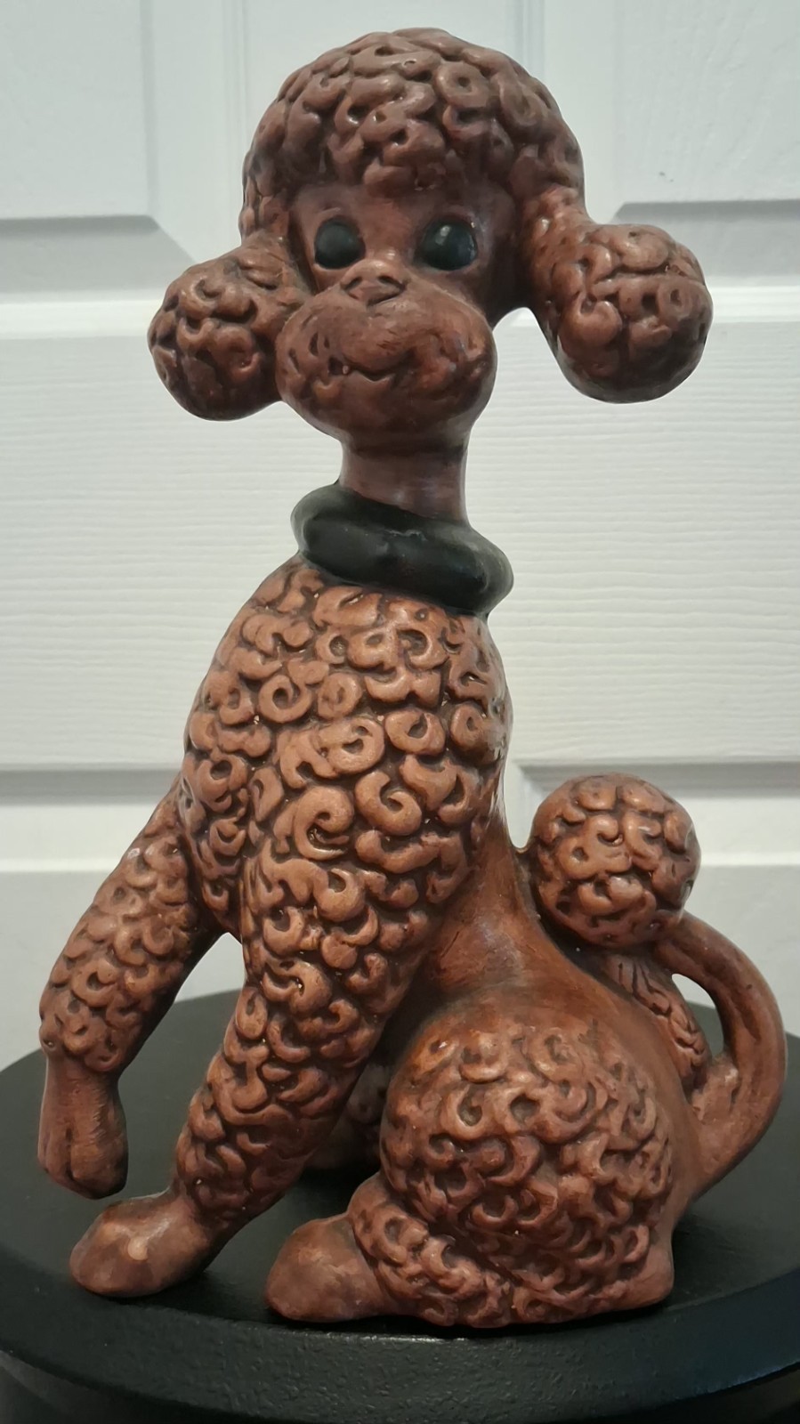 VTG MCM Large Standing POODLE Ceramic Statue 10”X 7”