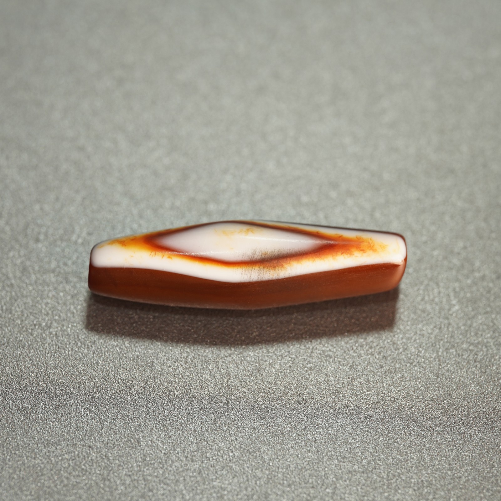 Collectible Antique Agate Bead, Natural Banded Carnelian Stone for Vintage 5.3g Collectible Antique Agate Bead, Natural Banded Carnelian Stone for Vintage 5.3g