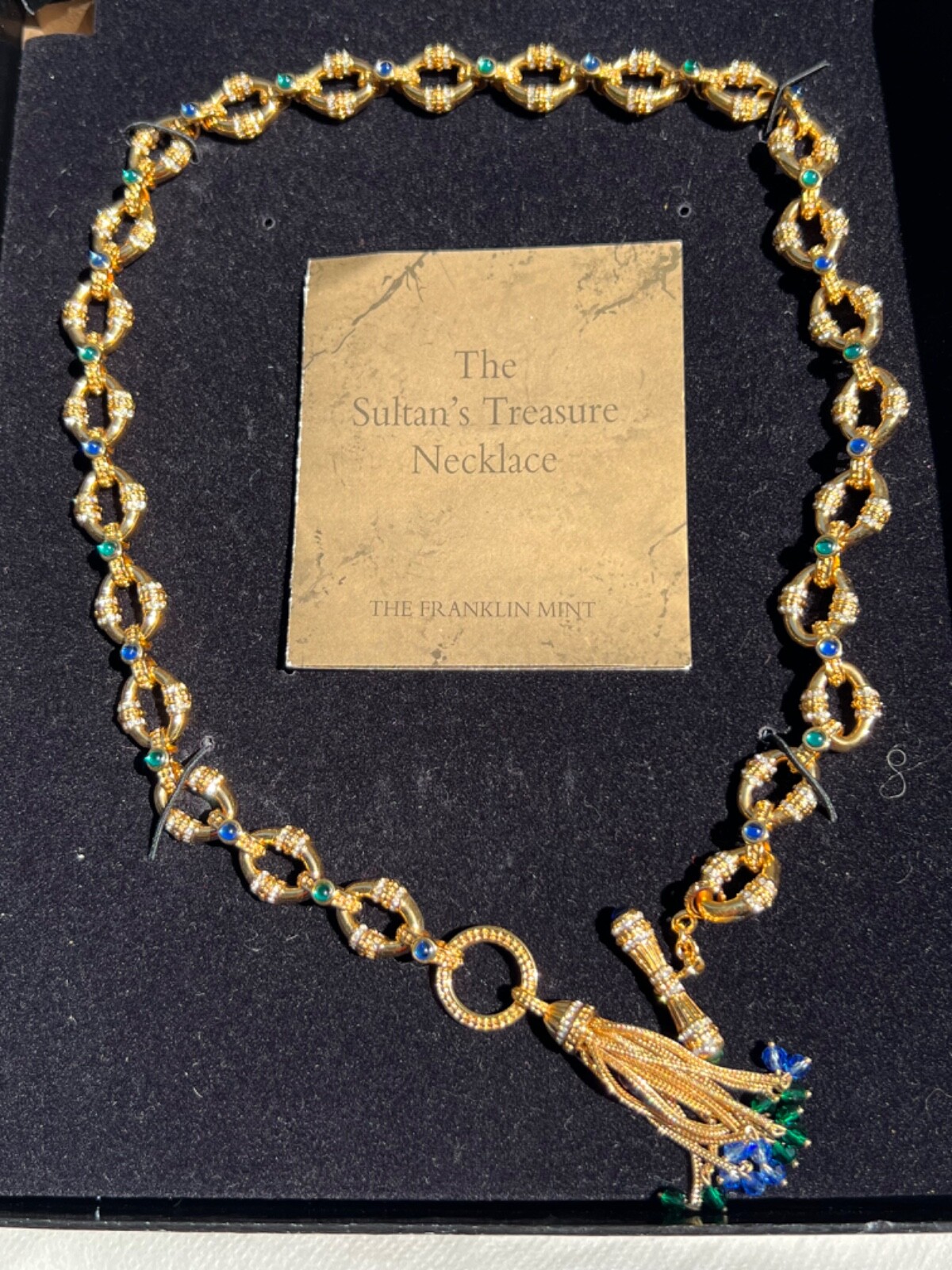 Franklin Mint Shakira Caine The Sultan's Tresdure Swarovski G.P. Necklace(N10)