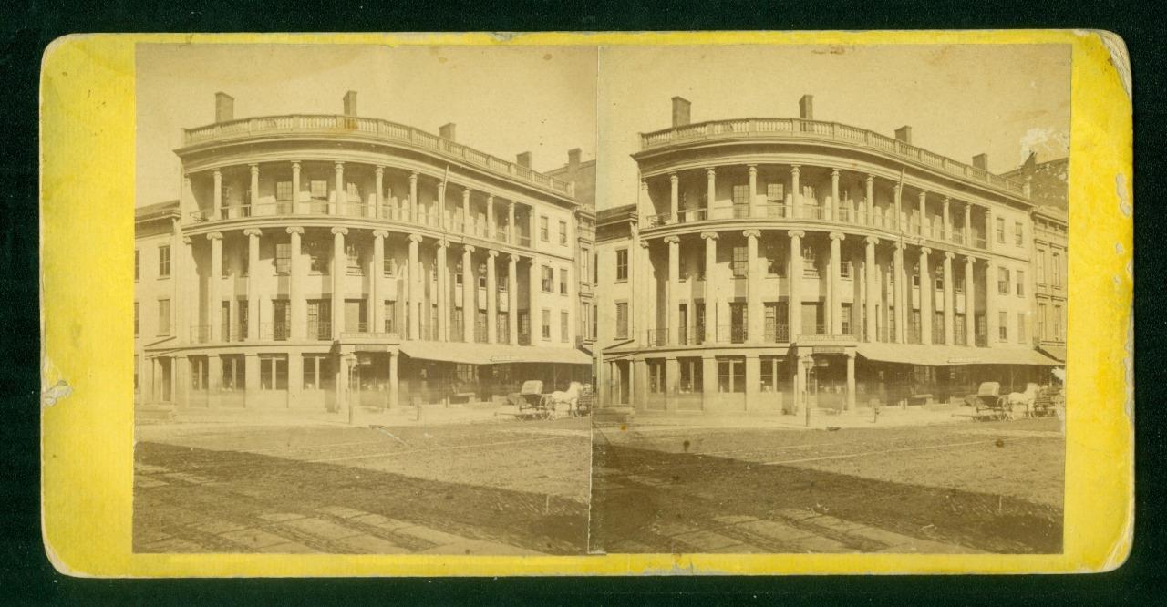 a668, I.H. Sanderson Stereoview, #25, National Hotel, Rochester, NY, 1870s