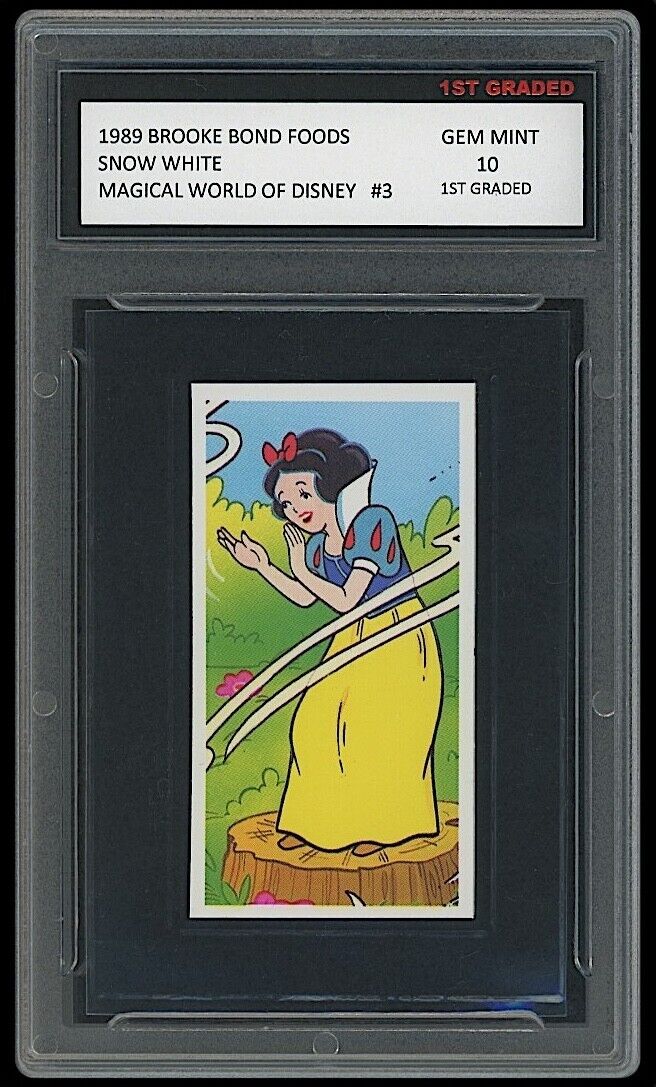 Snow White 1989 Brooke Bond Foods 1st Graded 10 Magical World Of Disney Card